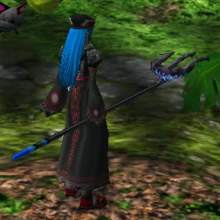 デモニックフォークを装備したキャラクター