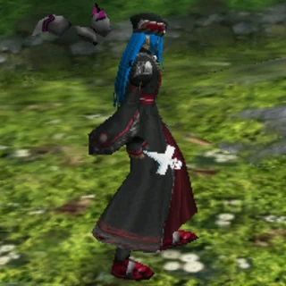 ヒトガタを装備したキャラクター