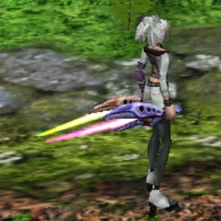 パンアームズブレイドを装備したキャラクター