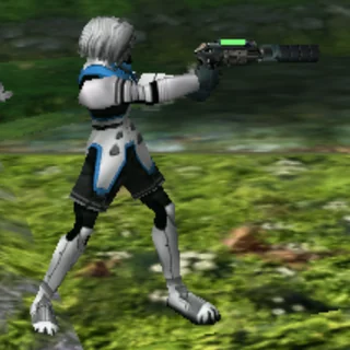 サプレストガンを装備したキャラクター